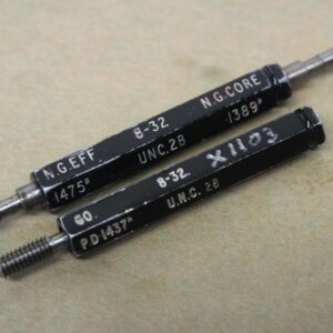 Horstmann No. 8 x 32 UNC 2B GO NOGO & Core Screw Thread Plug Gauges ME1055